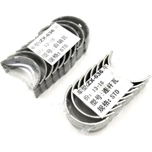 For Kawasaki ZX 6R ZX6R ZX636 2007-2018 Motorcycle 1 sets STD Piston bearing Connecting rod tile & crankshaft tile / Shell
