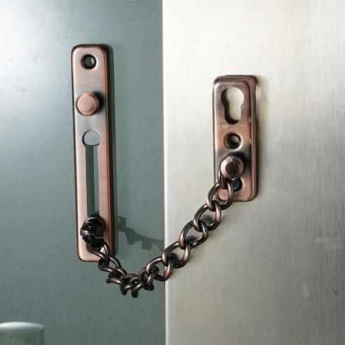 Stainless Steel Door Chains Anti-Theft Chain Door Hardware with Screws Home Office Doors Latch Lock Security Anti-Pin Gate Locks