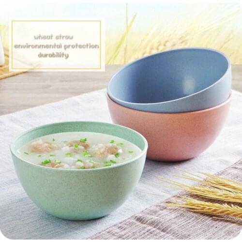 Eco-friendly Wheat Straw Children Rice Noodle Salad Bowl Household Tableware