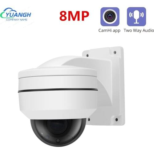 8MP Outdoor PTZ IP POE Camera Dome 2.8-12mm Lens IR Night Vision 4K Video Surveillance Security Camera ONVIF CamHi APP