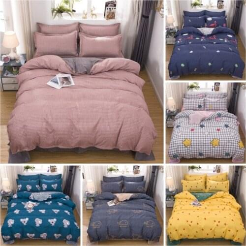 Flamingos Print Bedding Sets 3/4 Pcs Kids Cartoon Bedding Set 1*quilt Cover+1*sheet+2*pillowcase (twin/full/queen/king)