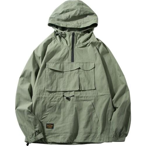 2020 Couple Tooling Hooded Jacket Multi-Pocket Tops Men and Women Pullover Sports Jackets Sweater Baseball Uniform Windbreaker