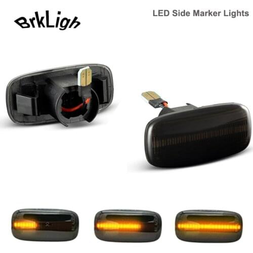 2pcs Dynamic LED Front Fender Side Marker Light Turn Signal Lamps For Nissan Skyline Sunny Serena Primera Stagea Slivia Blubird