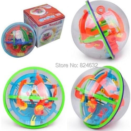 Mini 100 levels Magical Intellect Ball Maze 3D cubo magico Classic Puzzle kids toys educational toys 1PCS