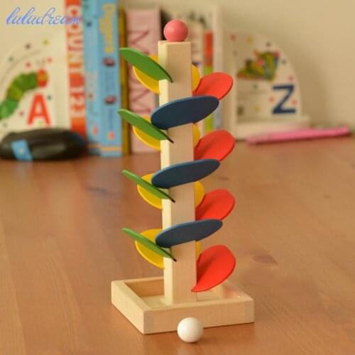 Montessori sensorial wooden toy Colorful leaves Wooden Educational toy for children kids material montessori