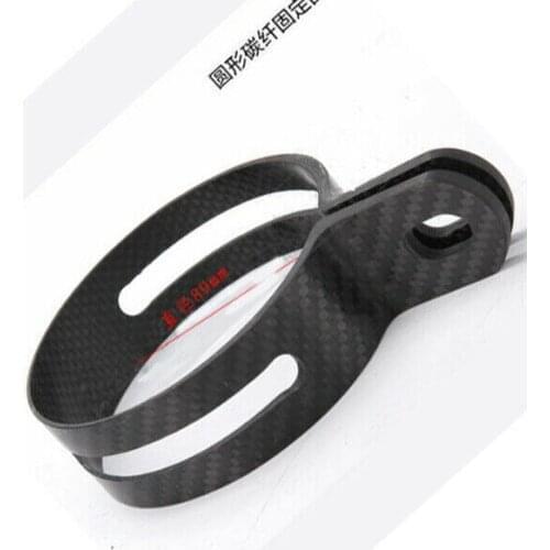 Motorcycle 89mm Carbon Exhaust Silencer Muffler Hanger Clamp Strap Mount Bracket Black