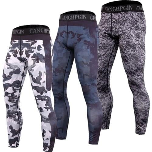 Mens Compression Pants Running Pants Sport Pants Man Gym Leggings Camouflage Pants Long Gym Pants Skinny Hombre Pants