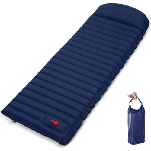 Inflatable Camping Mattress 10cm Thickness with Pillow Self-Inflating Sleeping Pads Tent Beach Picnic Finshing Air Mattress Mat
