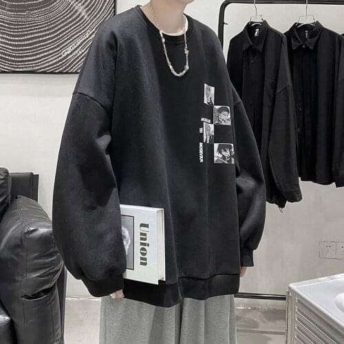 Autumn Long Sleeve Blue Gray Japan Female Spring Women Printed Special New Tops Holiday Girls Fashion Sweatshirt Hoodies