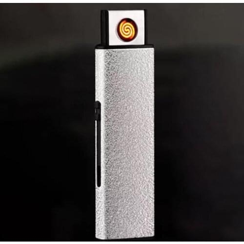 Rechargeable Dual Electric Heating Wire Flameless Windproof Lighter USB Electronic Simple Cigar Lighter Thin and Portable Gifts