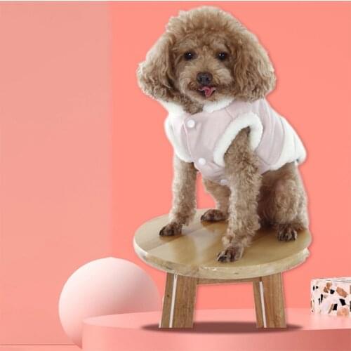 Plush Warm Fleece Pet Waistcoat Pet Dog Clothes Winter Jackets Suit Warm Fleece Vest Velet Small Dog Motorcycle Waistcoat Coat