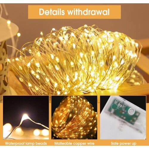 Christmas Ornaments New Years 2022 Navidad Fairy Lights Outdoor Garland LED Christmas Lights 2021Christmas Tree Decor