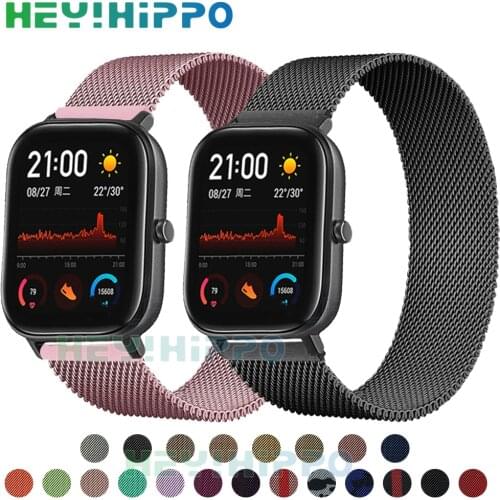 Stainless Steel Mesh Bracelet For Xiaomi Huami Amazfit GTS 2 2e 2 Mini Smart Watch Strap for amazfit Bip Lite 1S U
