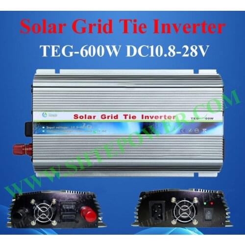 600w grid tie inverter, on grid tie solar inverter 12v/24v(10.5-30v dc) to 120v/220v, dc to ac pure sine wave converter