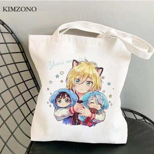 Yuri on Ice shopping bag cotton jute bag shopper shopping bolso recycle bag bag bolsas ecologicas cloth sac cabas sac tissu