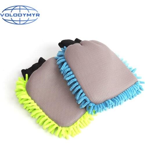 Volodymyr Chenille Car Wash Mitt Gloves Soft Absorbent Car Cleaner Detail Brush for Auto Cleaning Clean Washing Detailing