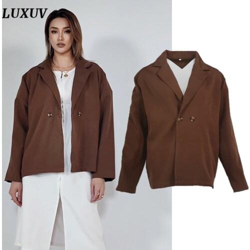 LUXUV Womens Jacket Summer Blazer LightWeight Coat Female Suit Oversize for Ladies 2021 Semiformal Clothes Loose Outwear