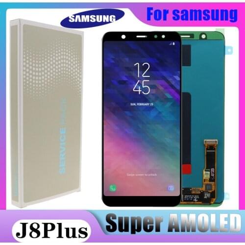 Original Super AMOLED Touch Screen Digitizer LCD Display Assembly For Samsung Galaxy J805 J805F J8 plus J8+ LCD Replacement