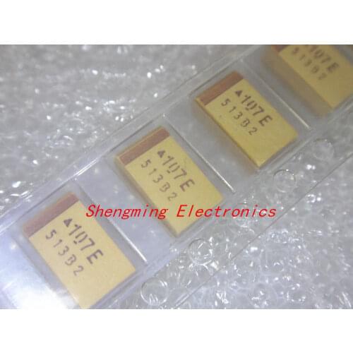 10PCS 7343 107E 25V 100UF D type SMD tantalum capacitor