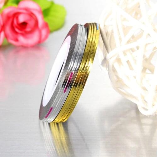 10PCS Hot Sale 2016 1mm Metal 3D Self-adhesive nail art tape Nail foil Nail art supplies