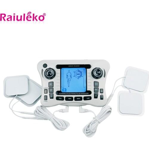 12 Modes Pulse Massager Ems Electrical Muscle Stimulator Tens Acupuncture Low Frequency Physiotherapy Machine Fat Burner Cupping