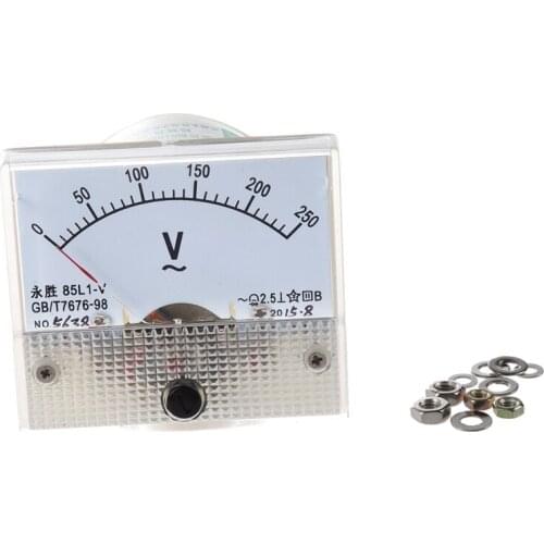 85L1 AC 0-250V Rectangle Analog Volt Panel Meter Gauge