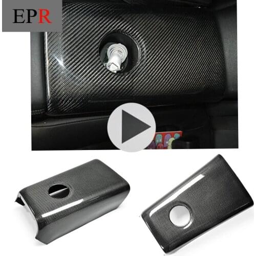 Car-styling For Nissan R35 GTR Carbon Fiber Rear Seat Arm Rest Cover (LHD)