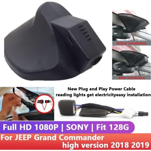 Car Wifi DVR Dash Cam Digital Video Recorder APP Control high quality HD 1080P For JEEP Grand Commander high version 2018 2019