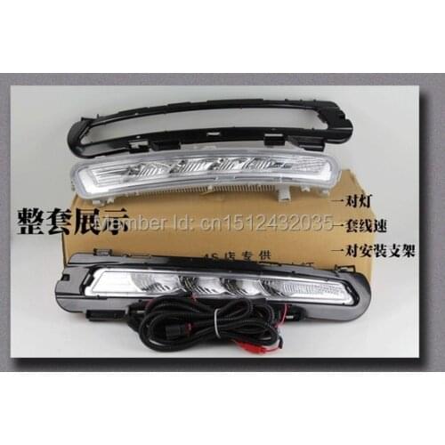 Free shipping, Relay and Waterproof Led CAR Light DRL Daytime running lights fog lamp with E8 mark for Ford Mondeo 2011 2012