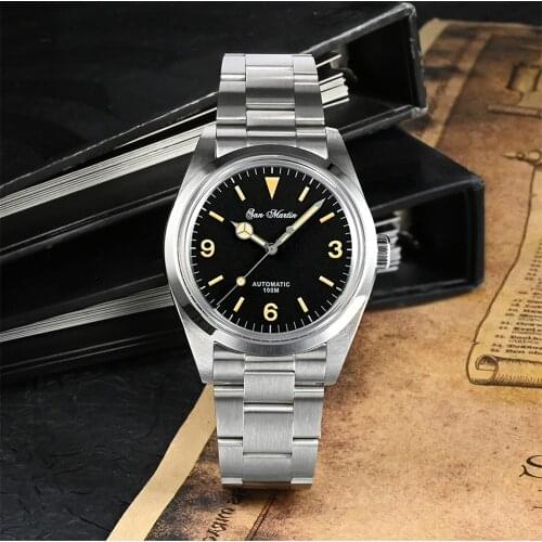 San Martin 39mm Explore Climbing Series Men Watch Sport Retro Luxury Sapphire NH35 Automatic Mechanical Watches 10Bar Luminous