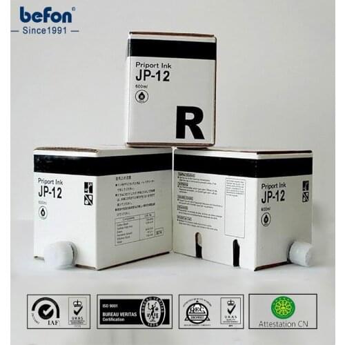 Befon Duplicator Ink JP-12 JP12 12 Compatible for Ricoh Duplicator JP-1250 1260 2800 2810 3000 3800 3810 1010 1030
