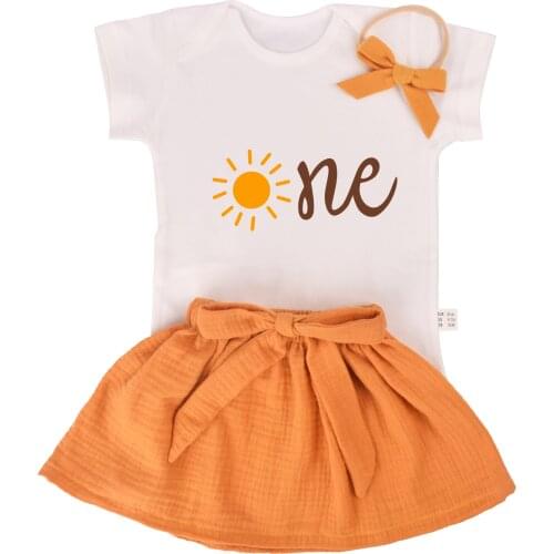 Baby Girl Sunshine Birthday Tutu outfit Girls 1st Birthday Party costume Baby Shower Party Birthday Tutu Outfit 3pcs/set