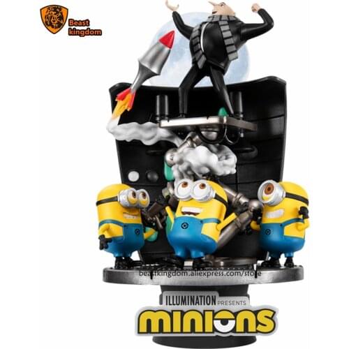 Beast kingdom Dream Featured Despicable Me Minions Steal the moon Decoration Gift Figure Collection garage kit toy