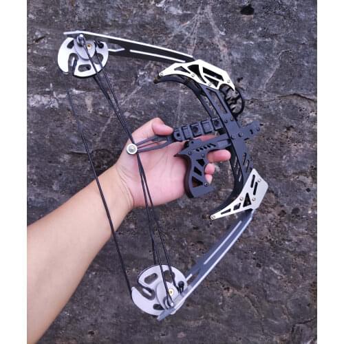 Mini Falcon composite bow, Small bow, Metal bow and arrow, Pulley bow, Arrow equipment, Non straight pull reverse bow