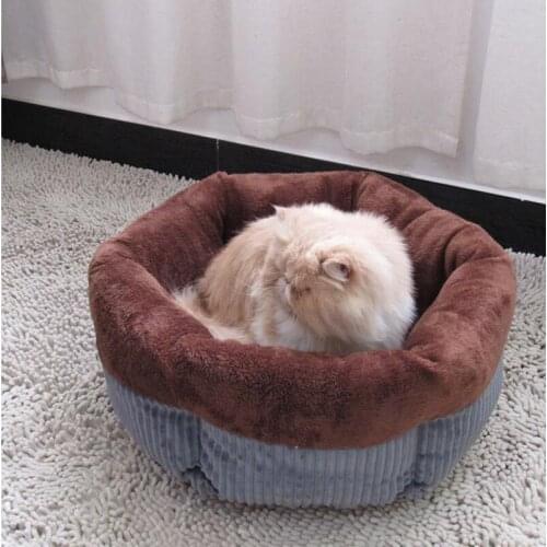 Soft Warming Dog Basket Fall Winter Pet Home for Small Dog Bed Cat Kitten House Hexagon Puppy Sleep Bed Nest Drop Shipping