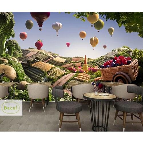 Bacal Custom Modern Minimalist Mural Photo Wallpaper Hot Air Balloon Fruits Wall Mural 5D wallpaper walls For Bedroom Wall Decor
