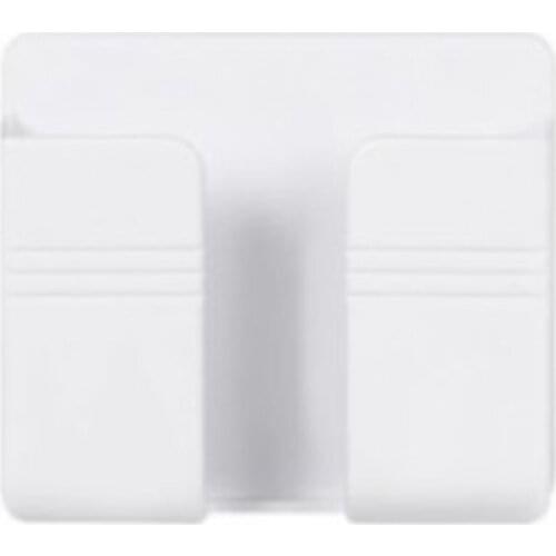 Wall Mounted Organizer Storage Box Remote Control Mounted Mobile Phone Plug Wall Holder Charging Multifunction Holder Stand