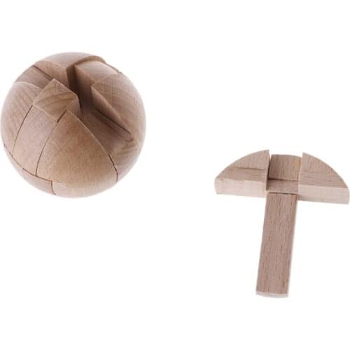 New Wooden Puzzle Magic Ball Intelligence Game Brain Teasers Toy Adults Kids Toy Q6PD