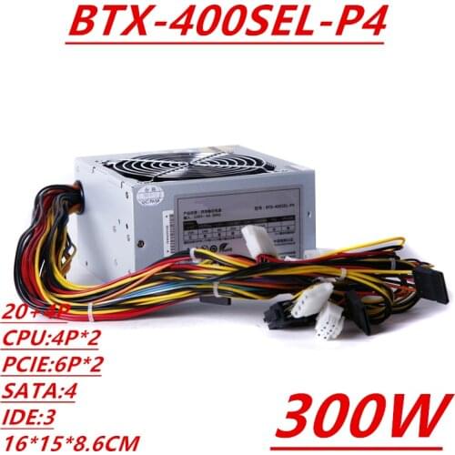 New PC PSU For Great Wall Brand ATX AMD INTEL Silent Power Supply Rated 300W Pe ak 400W Power Supply BTX-400SEL-P4