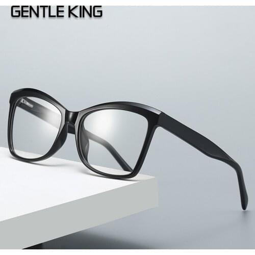 GENTLE KING Anti Blue Light Glasses Computer Glasses Women Optical TR90 Transparent Eyeglasses Frames Cat Eye Eyewear Frame