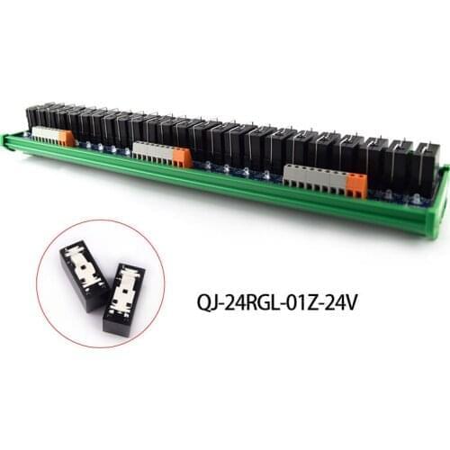 Omron relay single module, electromagnetic relay 1NO+1NC, 24V compatible NPN / PNP rail installation