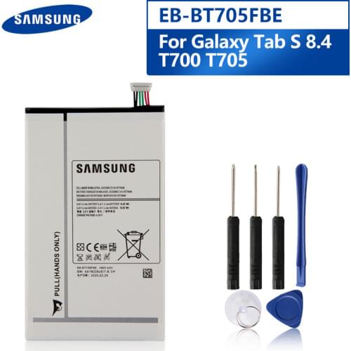Original Replacement Tablet Battery EB-BT705FBC For Samsung GALAXY Tab S 8.4 T700 T705 EB-BT705FBE Rechargeable Battery 4900mAh