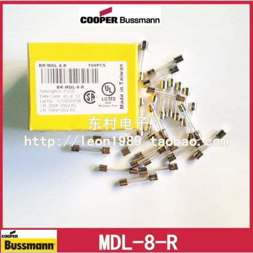 US BUSSMANN Fuse Time-Delay Fuses MDL-8-R 8A 250V