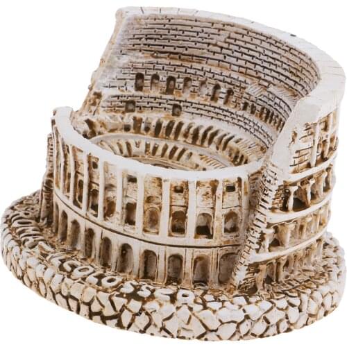 Resin Art Craft The Roman Colosseum Buildind Landmark for Sand Table Diorama