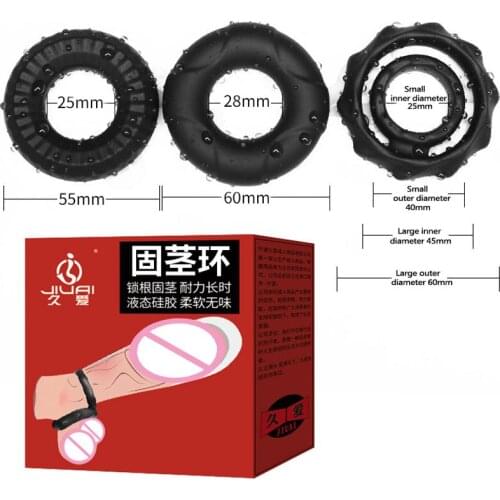 Silicone Cock Rings Delay Ejaculation Penis Rings Chastity Lock Cbt Torture BDSM Adult Sex Toys For Men Dick Ring Erotic