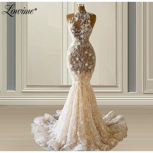 Mermaid Wedding Dresses 2020 Middle East Dubai Pearls Bride Wedding Gowns Bride Dresses Custom Made Aibye Robe De Mariee 2020