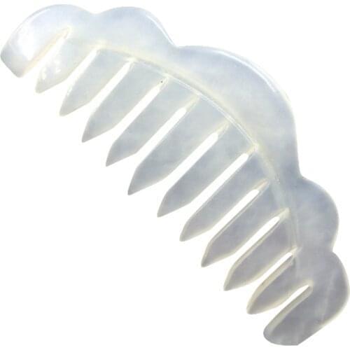 1Pc Traditional Chinese Nature Jade Comb Massage Spa Acupuncture Head Therapy Trigger Point Treatment On Head Gua Sha Board Comb