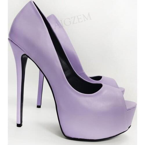 LAIGZEM Women Platform Pumps Peep Toe High Heels Sandals Party Dress Wedding Shoes Woman Zapatos Mujer Large Size 44 45 48 50 52