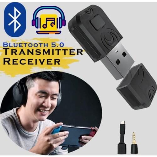 USB Bluetooth 5.0 Transmitter Receiver 3 In 1 EDR Adapter Dongle 3.5mm AUX For TV PC Headphones Home Stereo PS5 Car HIFI Audio