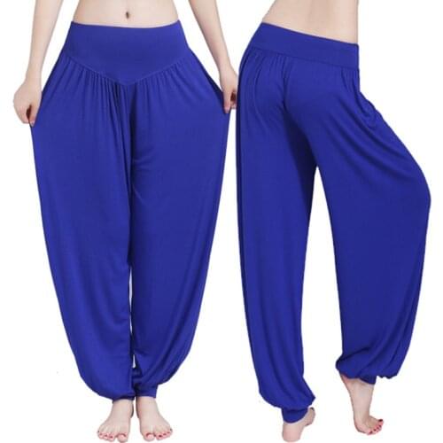 Women Yoga Pants Women Plus Size Yoga Leggings Colorful Bloomers Dance Yoga TaiChi Full Length Pants Modal Pants Yoga Clothes